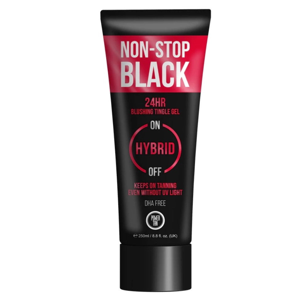 Power Tan Non-Stop Black DHA Free Hybrid Tingle Gelee 250ml